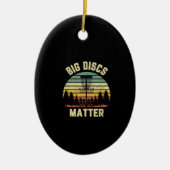 Disc Golf Shirt Funny Big Disks Matter Retro Disk Keramisch Ornament (Voorkant)