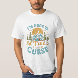 Disc Golf Shirt Funny Hit Trees en Curse Retro
