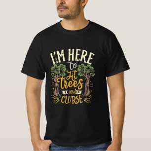 Disc Golf Shirt Funny Hit Trees en Curse Retro