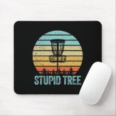 Disc Golf Shirt Funny Stomme Tree Retro Disf Golf Muismat (Met muis)