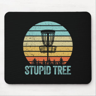 Disc Golf Shirt Funny Stomme Tree Retro Disf Golf Muismat