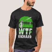 Disc Golf Shirt Mannen Funny WTF Richard Distress (Voorkant)