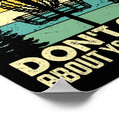 Disc Golf Shirt voor Heren Dad Disc Golf Player Di Poster (Hoek)