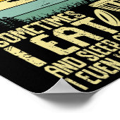 Disc Golf Shirt voor Heren Dad Disc Golf Player Di Poster (Hoek)