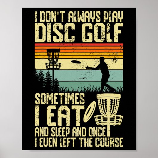 Disc Golf Shirt voor Heren Dad Disc Golf Player Di Poster (Voorkant)