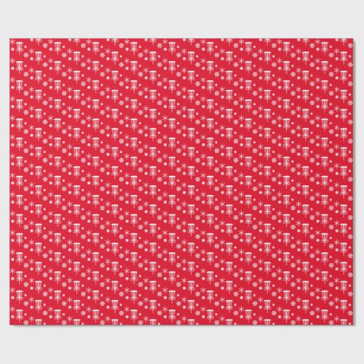 Disc Golf Snowflake wrapppapier Cadeaupapier (Vlak)