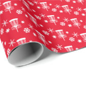 Disc Golf Snowflake wrapppapier Cadeaupapier (Rol Hoek)