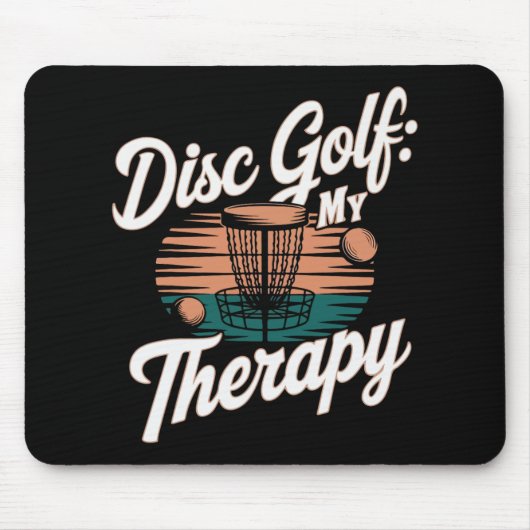 Disc Golf Speler Grappig Frisbee Spel Muismat (Voorkant)