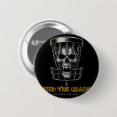 Disc Golf Speler - Grappige Feed The Chains  Ronde Button 5,7 Cm (Voorkant /achterkant)