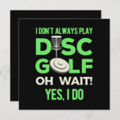 Disc Golf Speler | Ik Speel Niet Altijd Disc Golf Feestdagenkaart (Voorkant / Achterkant)