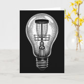 Disc Golf Speler Licht Bulb Sket Goed Idee Golfer  Kaart (Gele Bloem)