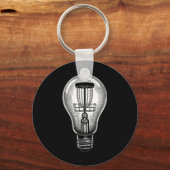 Disc Golf Speler Licht Bulb Sket Goed Idee Golfer Sleutelhanger (Voorkant)