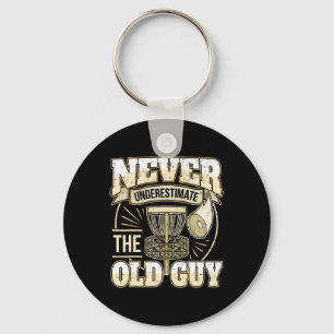 Disc Golf Speler Vader Opa Onderschat Nooit T Sleutelhanger