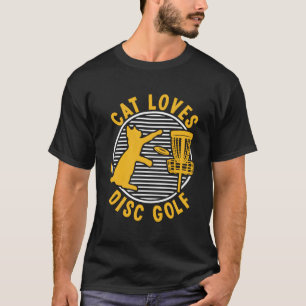 Disc Golf Sport Frisbee Cat Player Vliegende Disc T-shirt