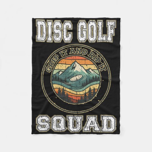 Disc Golf Squad Pak 'm Beet En Scheid Grappige Ret Fleece Deken (Voorkant)