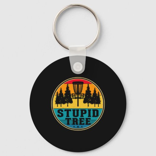 Disc Golf Stomme Boom - Disc Golf _1  Sleutelhanger (Voorkant)