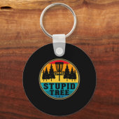 Disc Golf Stomme Boom - Disc Golf _1  Sleutelhanger (Voorkant)