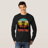 Disc Golf Stomme Boom Retro Disc Golf Frisbee Spel T-shirt (Voorkant volledig)