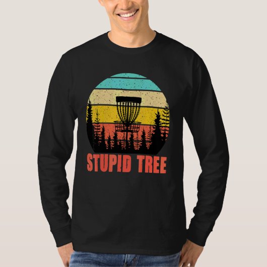 Disc Golf Stomme Boom Retro Disc Golf Frisbee Spel T-shirt (Voorkant)