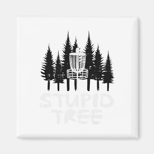 Disc Golf Stupid Tree Funny Frisbee Golfer Frolf M Magneet (Voorkant)