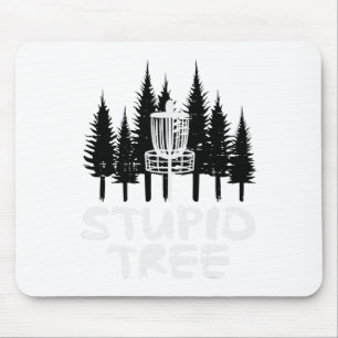Disc Golf Stupid Tree Funny Frisbee Golfer Frolf M Muismat