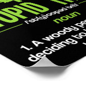 Disc Golf Stupid Tree Noun Dictionary Gift Midrang Poster (Hoek)