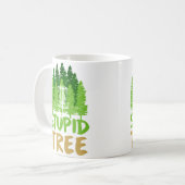 Disc Golf Stupid Trees Retro Frisbee Funny Sports Koffiemok (Voorkant links)