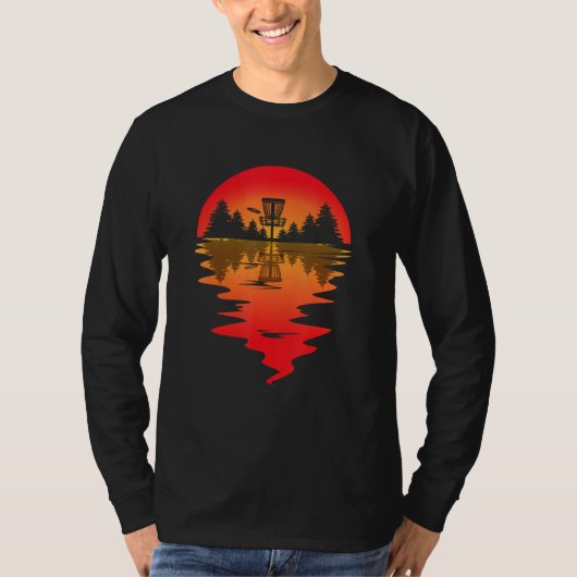Disc Golf Sunset Frolf Flying Disc Sport Frisbee G T-shirt (Voorkant)