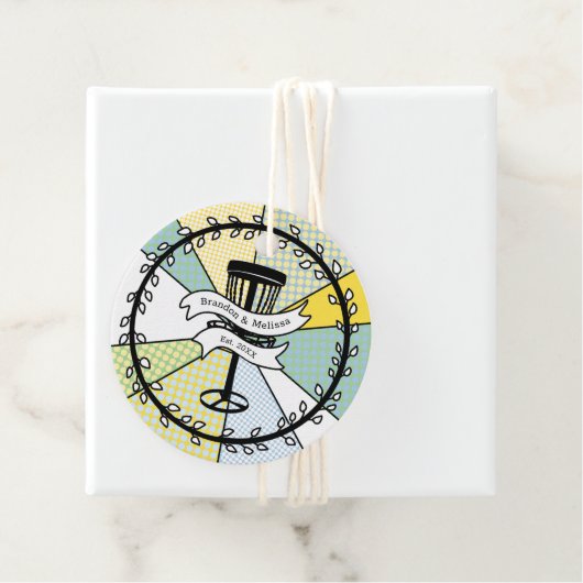 Disc Golf thema Bedankjes Labels (In situ)