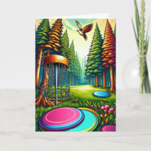 Disc Golf Thema Gelukkige Vaderdag 