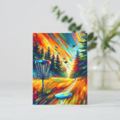 Disc Golf thema houden in contact Briefkaart (Staand voorkant)