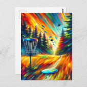 Disc Golf thema houden in contact Briefkaart (Voorkant / Achterkant)