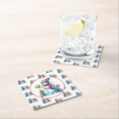 Disc Golf thema Kerstfeest Kartonnen Onderzetters (Insitu)