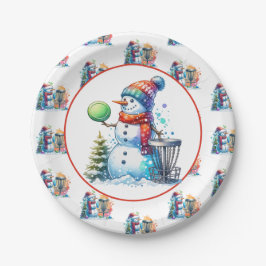 Disc Golf thema Kerstfeest Papieren Bordje