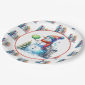 Disc Golf thema Kerstfeest Papieren Bordje (Gekanteld)