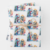 Disc Golf thema Kerstmis Inpakpapier Vel (In situ)