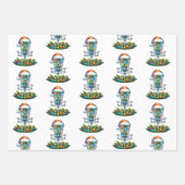 Disc Golf thema Kerstmis Inpakpapier Vel (Voorkant)