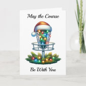 Disc Golf thema Kerstmis Kaart (Voorkant)