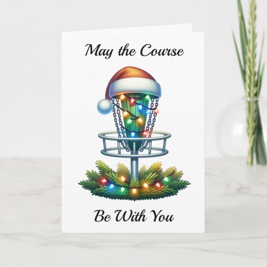 Disc Golf thema Kerstmis Kaart (Voorkant)