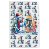 Disc Golf thema Kerstmis Medium Cadeauzakje (Voorkant)