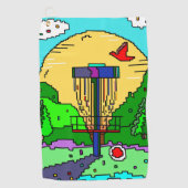 Disc Golf thema verjaardag Golfhanddoek (Voorkant)