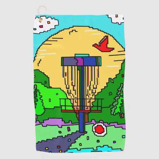 Disc Golf thema verjaardag Golfhanddoek (Voorkant)