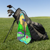 Disc Golf thema verjaardag Golfhanddoek (Groen)