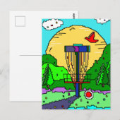 Disc Golf Theme Contact houden Briefkaart (Voorkant / Achterkant)