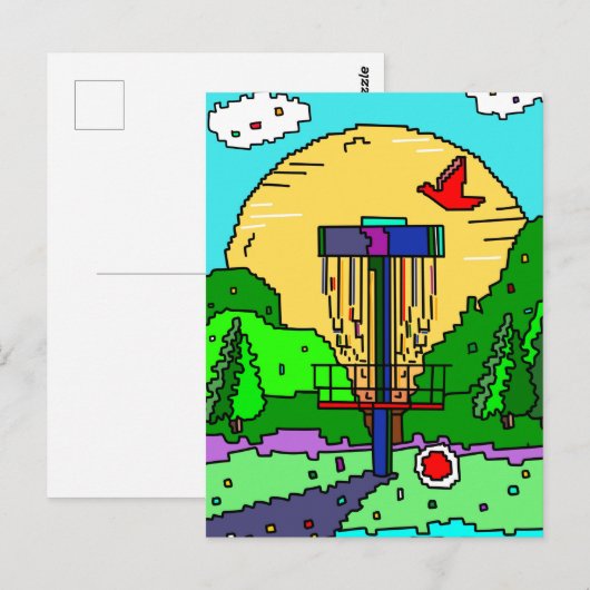 Disc Golf Theme Contact houden Briefkaart (Voorkant / Achterkant)