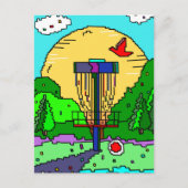 Disc Golf Theme Contact houden Briefkaart (Voorkant)