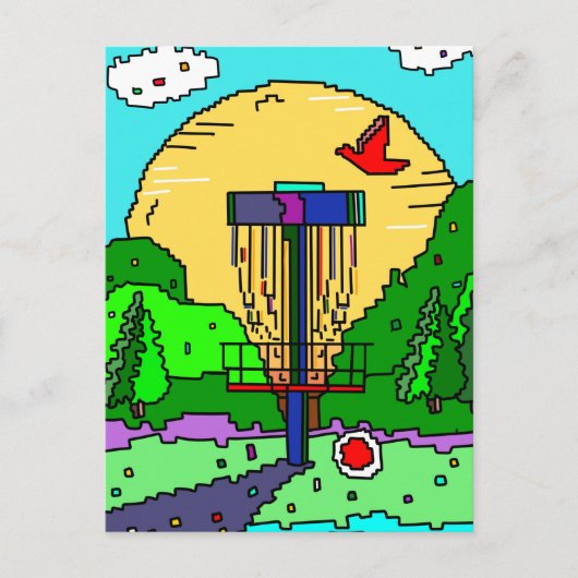Disc Golf Theme Contact houden Briefkaart (Voorkant)
