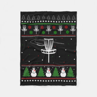 Disc Golf Ugly Christmas Sweater Pajama Gifts For  Fleece Deken