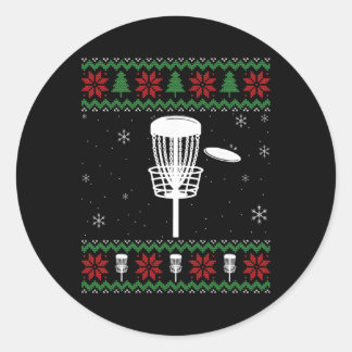 Disc Golf Ugly Christmas Sweater Pajama Gifts For  Ronde Sticker