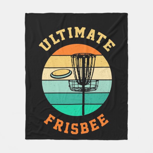 Disc Golf Ultimate Frisbee Fleece Deken (Voorkant)